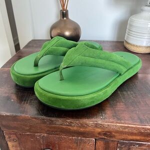 Free People Green Platform Flip Flop